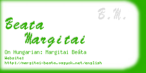 beata margitai business card